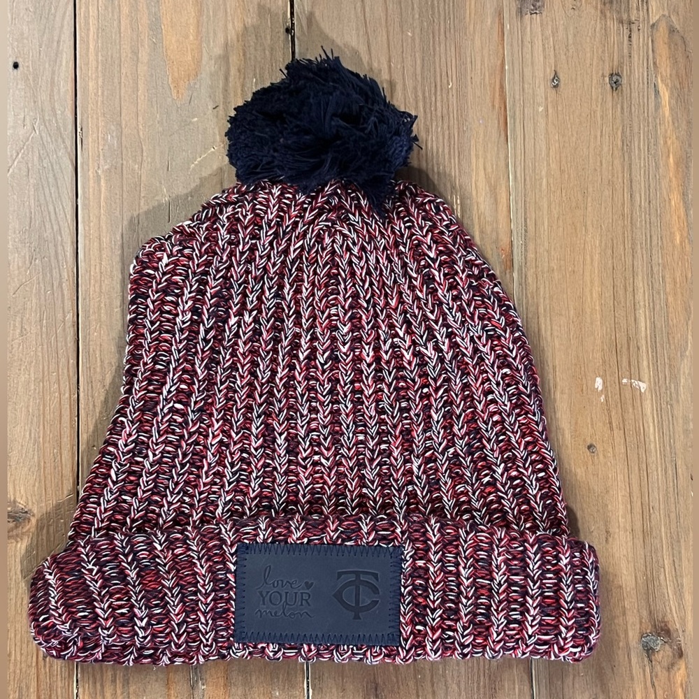 Love Your Melon Minnesota Twins Limited Edition Red & Blue Pompom Beanie NEW
